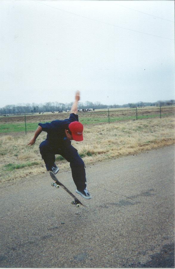 Just seeing how high I could ollie at the time.